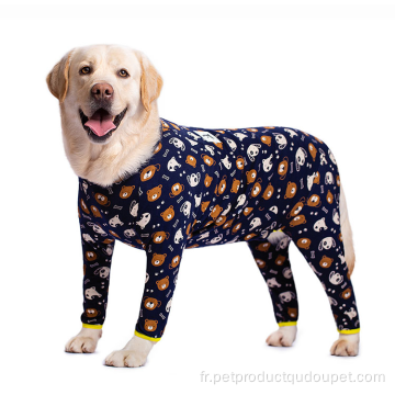 Vêtements pour animaux de compagnie Golden Labrador Fat Dogs Fermeture à glissière imprimée